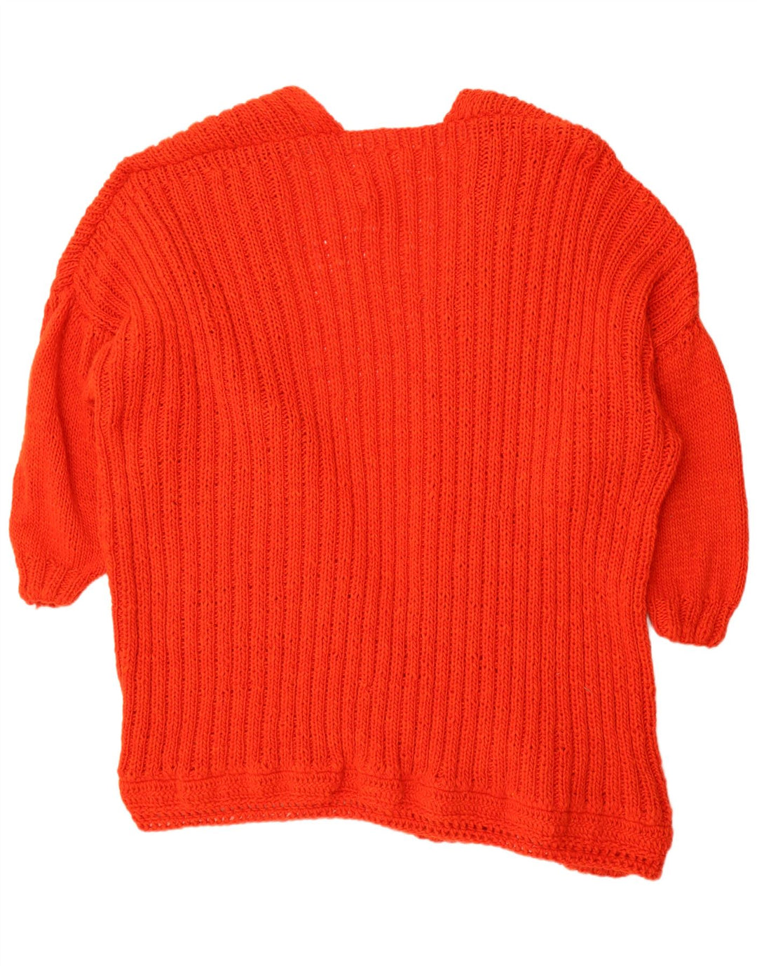 Vintage mujeres oversize abierto cardigan suéter Reino Unido 14 rojo medio