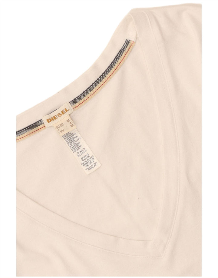 Diesel Camiseta para mujer Top UK 40 Medium White Cotton