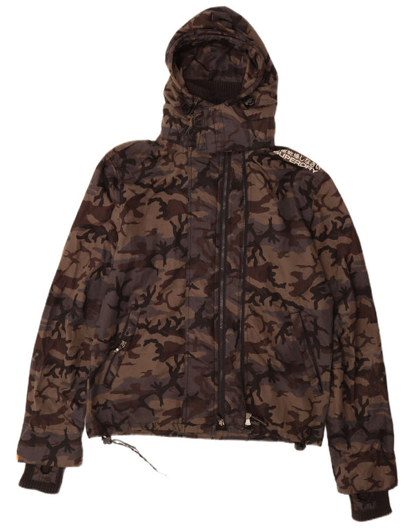 Superdry Chaqueta cortavientos gráfica para hombre ES 38 Nylon gris medio