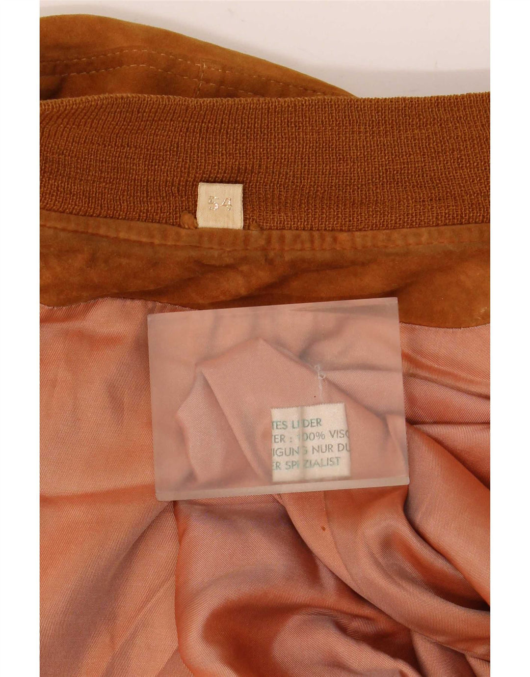 Vintage hombres ante bomber chaqueta IT 54 2XL cuero marrón