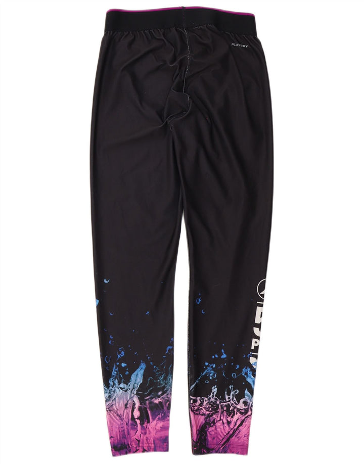 Reebok Leggings gráficos para mujer UK 12/14 Medium Black Colourblock