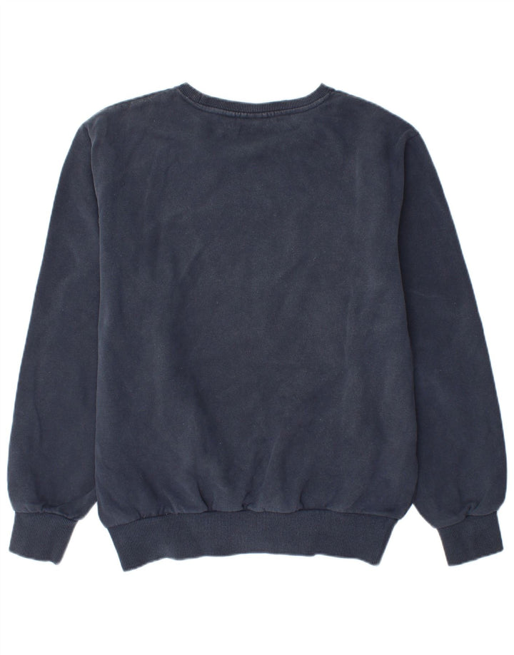 ELLESSE Hombre Sudadera Gráfica Jumper Medium Azul Marino Algodón