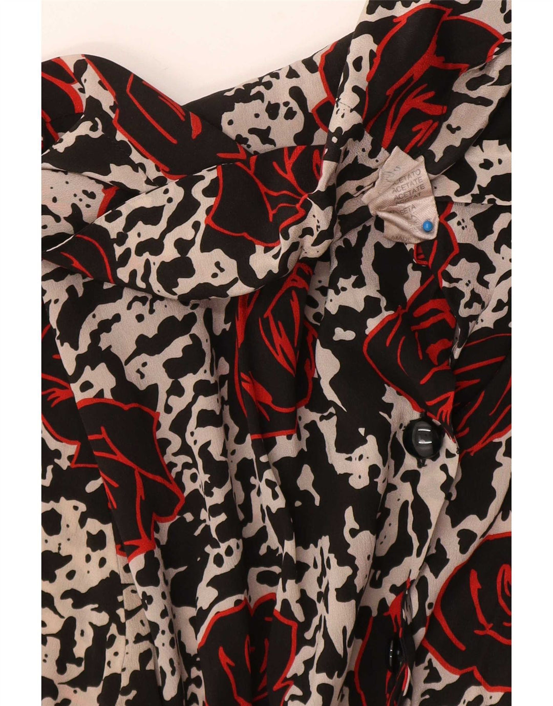 Vestido evasé vintage para mujer IT 44 Acetato floral multicolor mediano