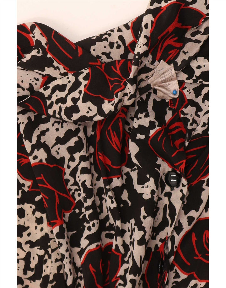 Vestido evasé vintage para mujer IT 44 Acetato floral multicolor mediano