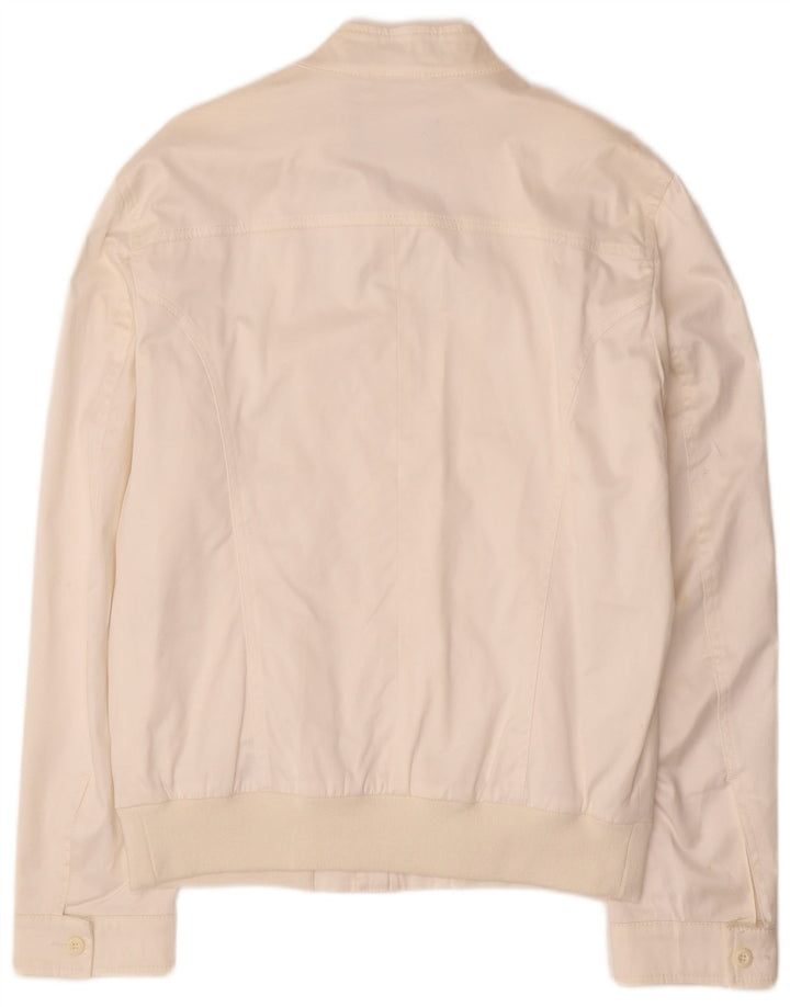 ICEBERG Chaqueta Bomber para Hombre UK 44 2XL Algodón Blanco