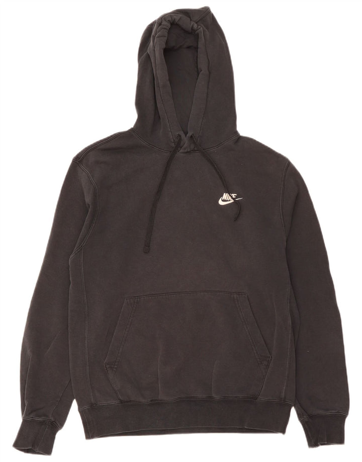 NIKE Jersey con capucha para hombre, talla pequeña, algodón negro