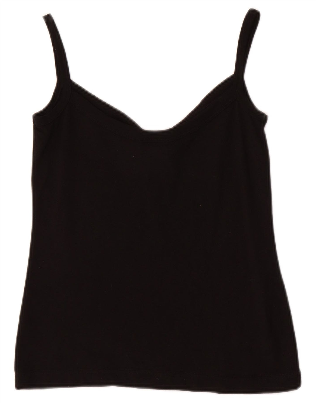 LACOSTE Cami Top para Mujer UK 8 Pequeño Algodón Negro