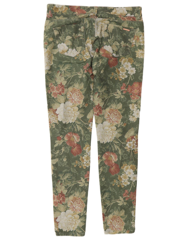 Zara Mujer Pantalones Jegging EU 38 Small W28 L30 Verde Floral
