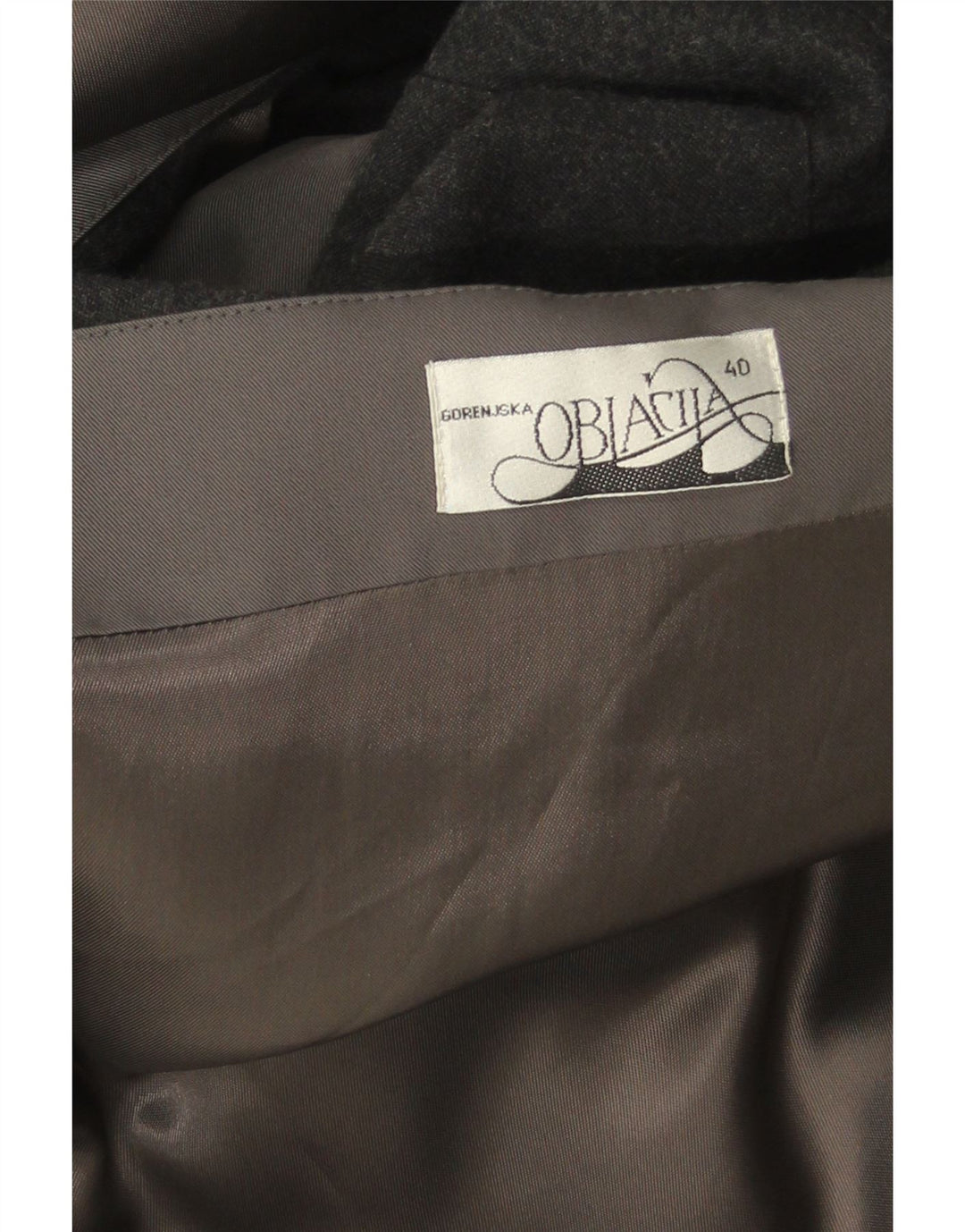 VINTAGE Abrigo extragrande para mujer EU 40 Lana gris medio