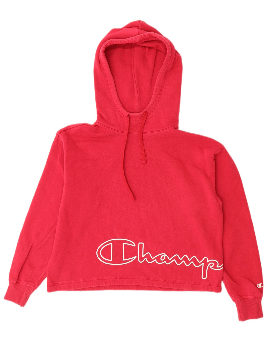 Champion Sudadera con capucha para mujer con gráfico de corte extragrande, talla 10, color rojo