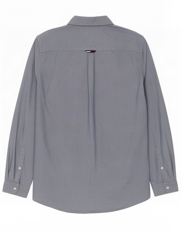 Camisa Tommy Hilfiger Hombre Regular Fit Algodón Azul Medio