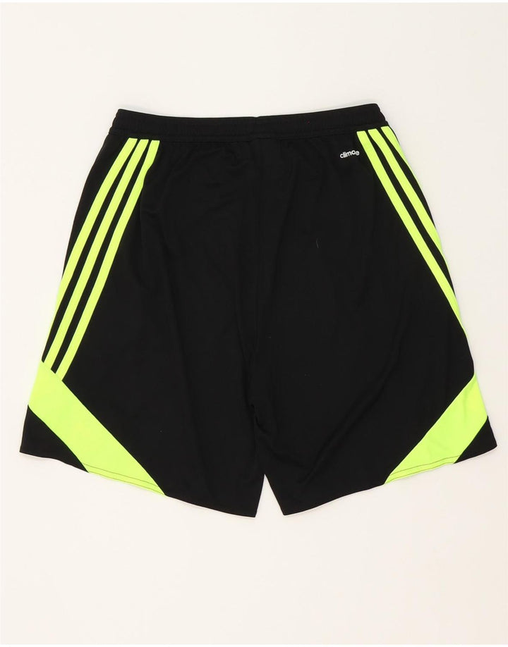 ADIDAS Hombres Climalite Sport Shorts Medio Negro Colorblock Poliéster