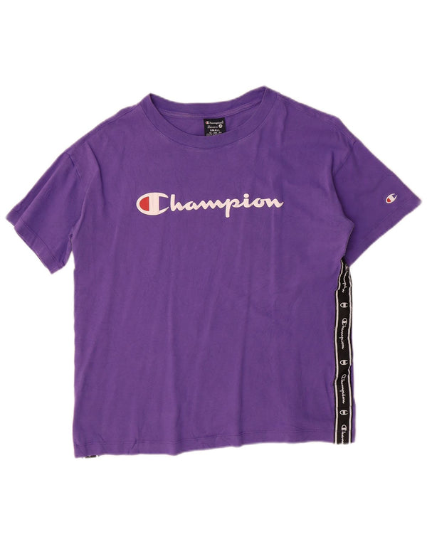 Champion Camiseta con gráfico extragrande para mujer UK 10 Small Purple Cotton