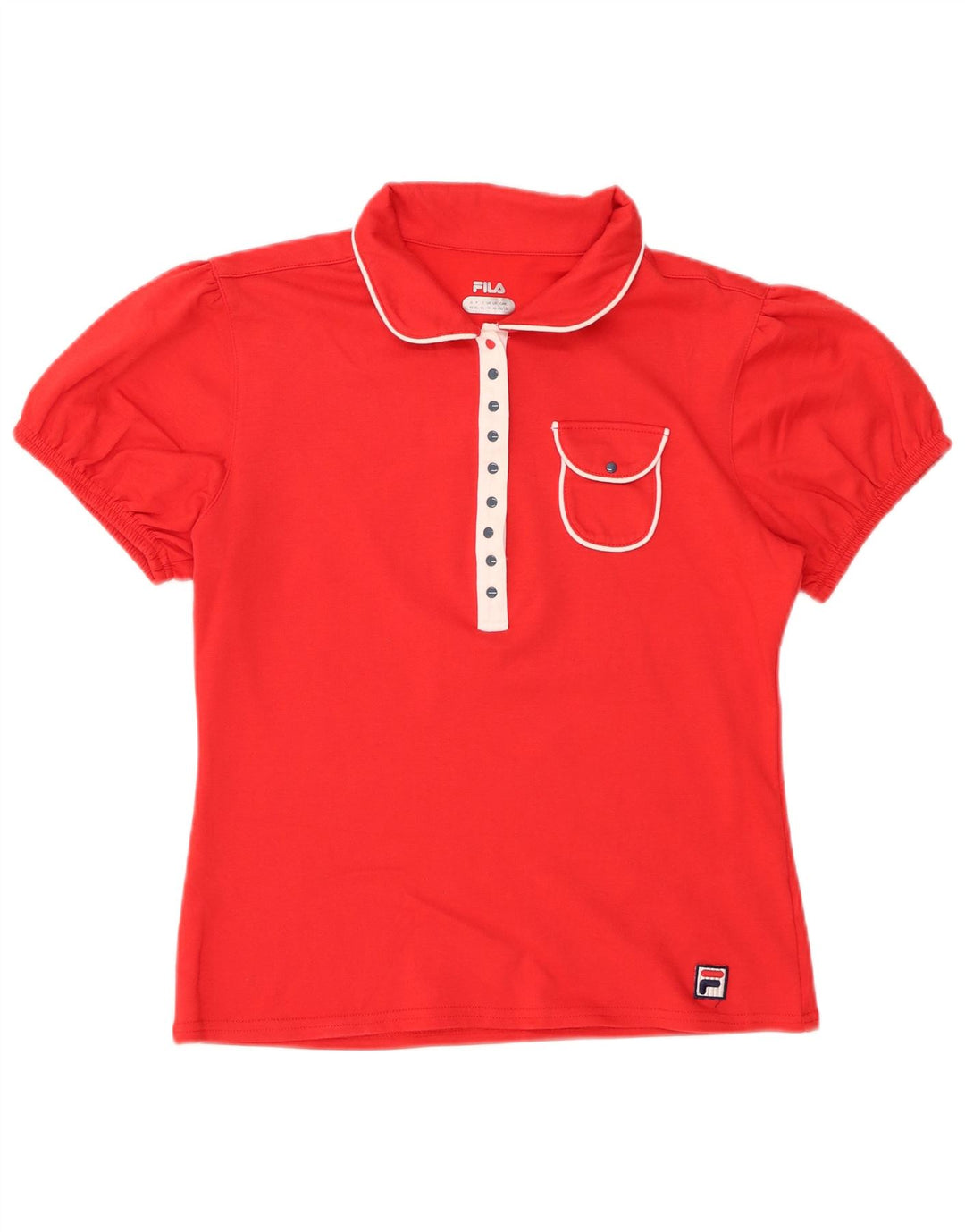 FILA Polo para mujer UK 40 Grande Algodón rojo