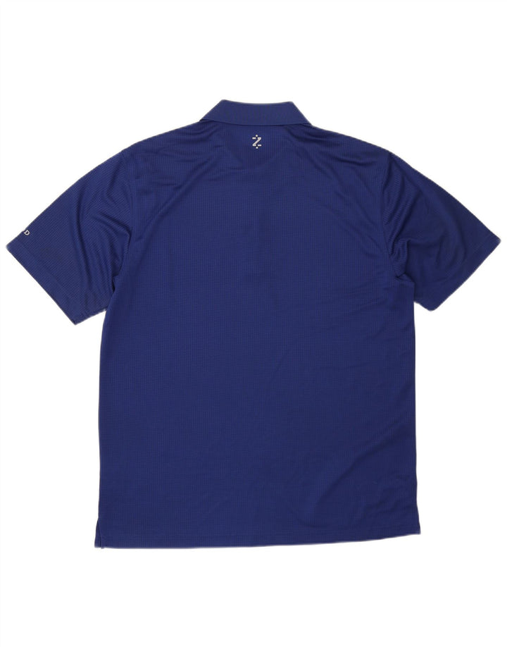 Polo Izod Hombre Poliéster Azul Medio
