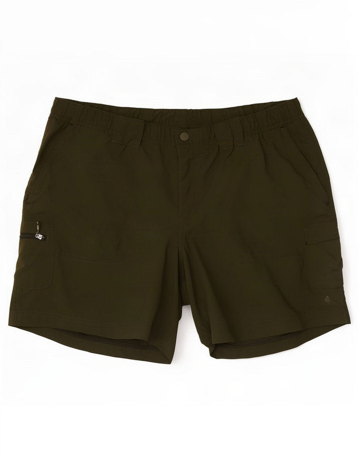 Pantalones cortos cargo Columbia para hombre medianos W32 poliéster verde