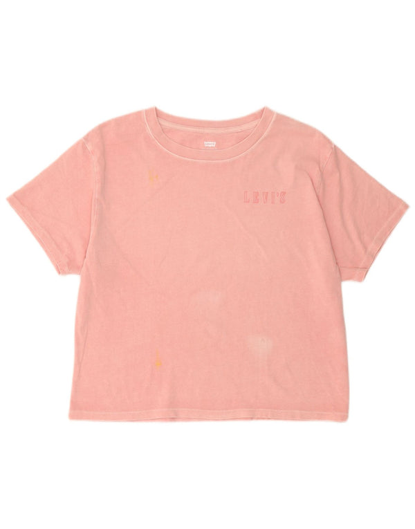 Levi's Camiseta con gráfico extragrande para mujer UK 10 Small Pink