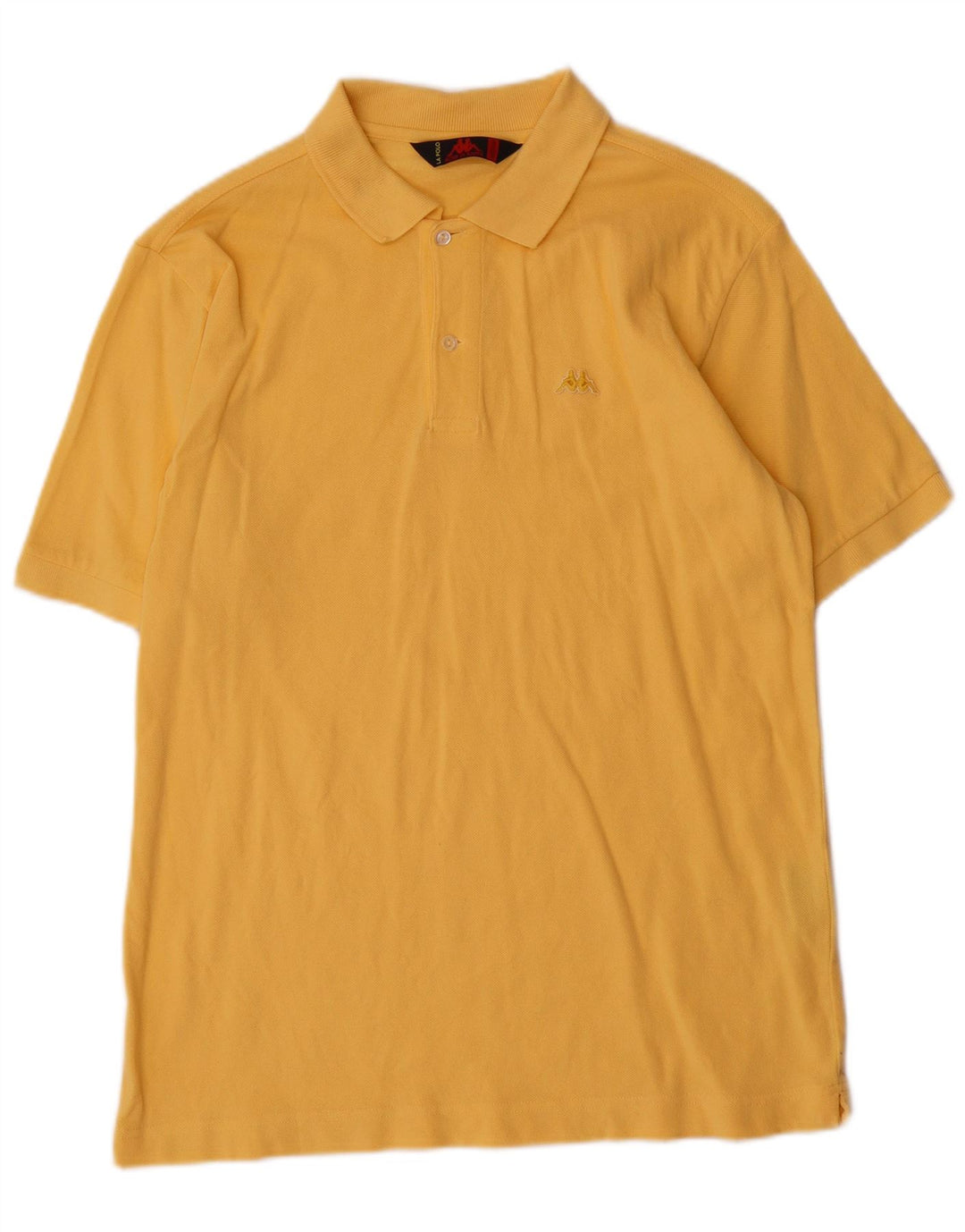 Polo Kappa Hombre De Algodón Amarillo Medio