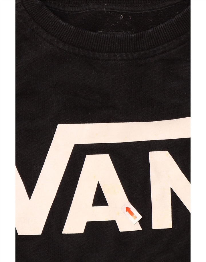 Vans Hombre Sudadera Gráfica Jumper XS Algodón Negro