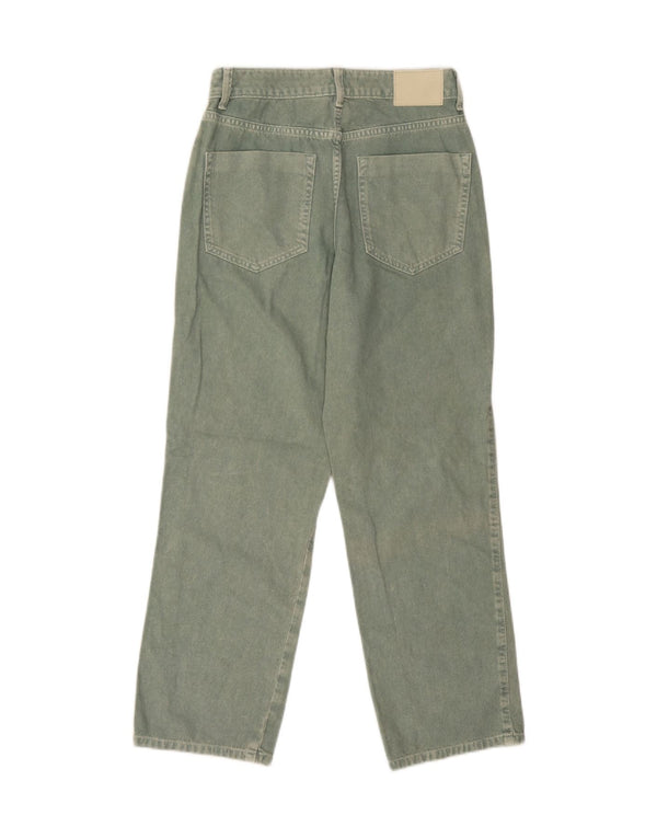 Zara Jeans Cónicos Para Mujer EU 38 Small W28 L27 Algodón Verde