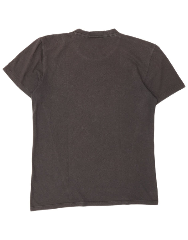 Adidas Hombre Camiseta Gráfica Top Medio Negro Poliéster
