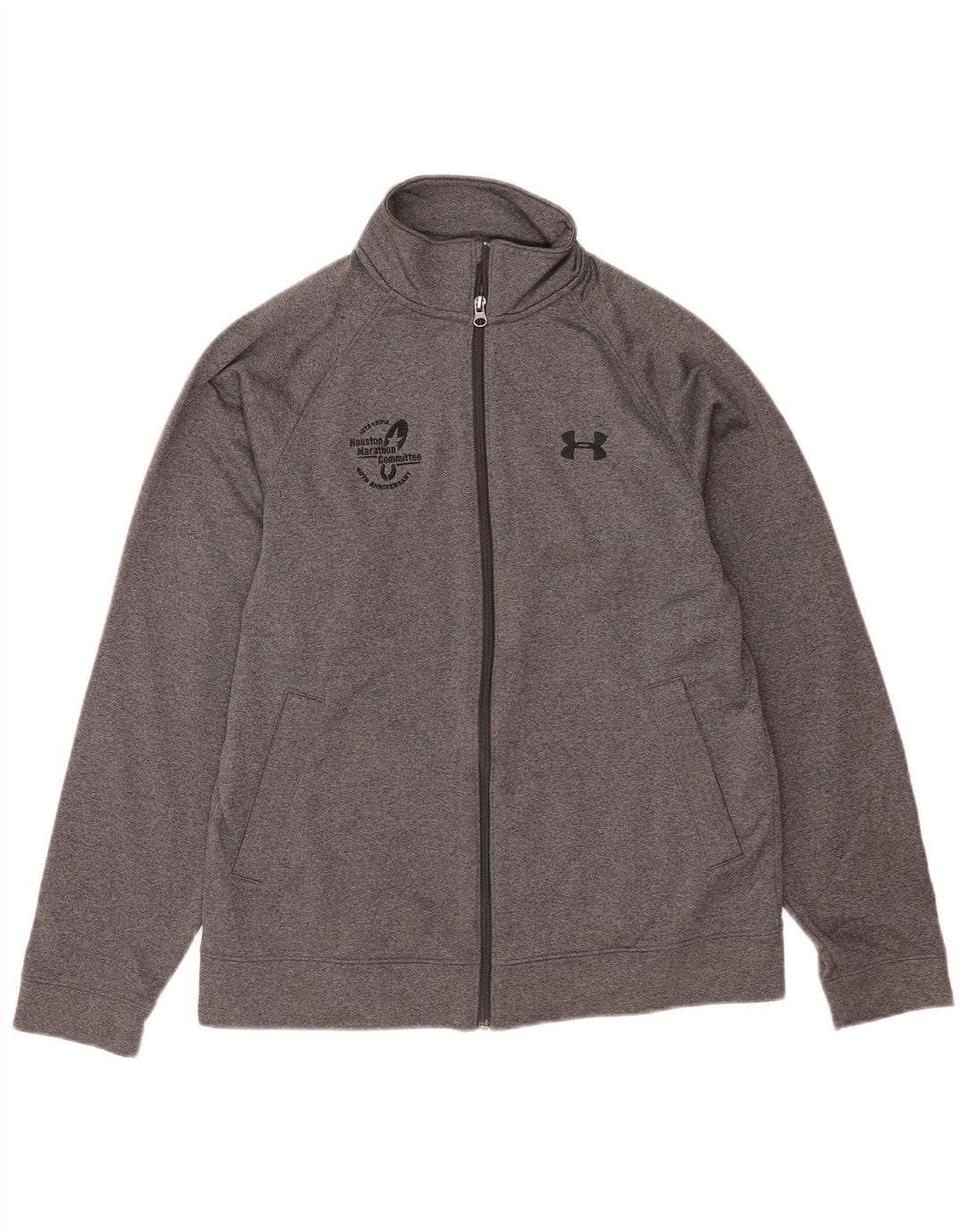 Under Armour Chaqueta superior de chándal con gráfico gráfico para hombre Poliéster gris medio