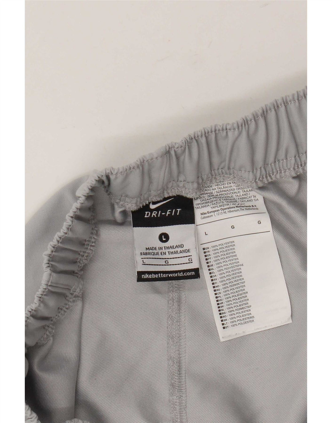 Nike Dri Fit Graphic - Pantalones cortos deportivos para mujer, talla 40, poliéster gris grande