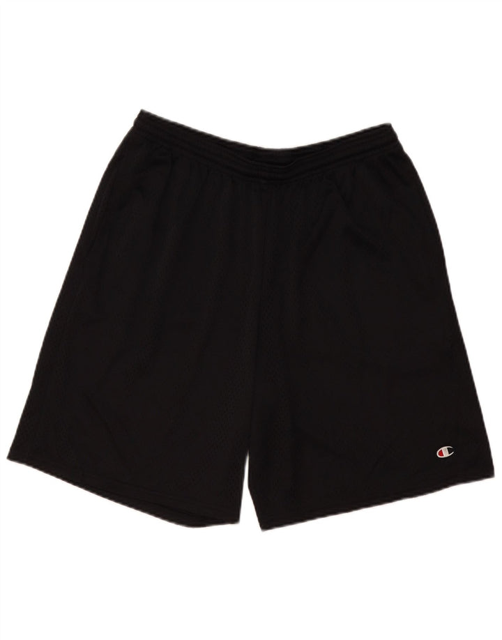 Champion Pantalones cortos deportivos para hombre Poliéster negro mediano