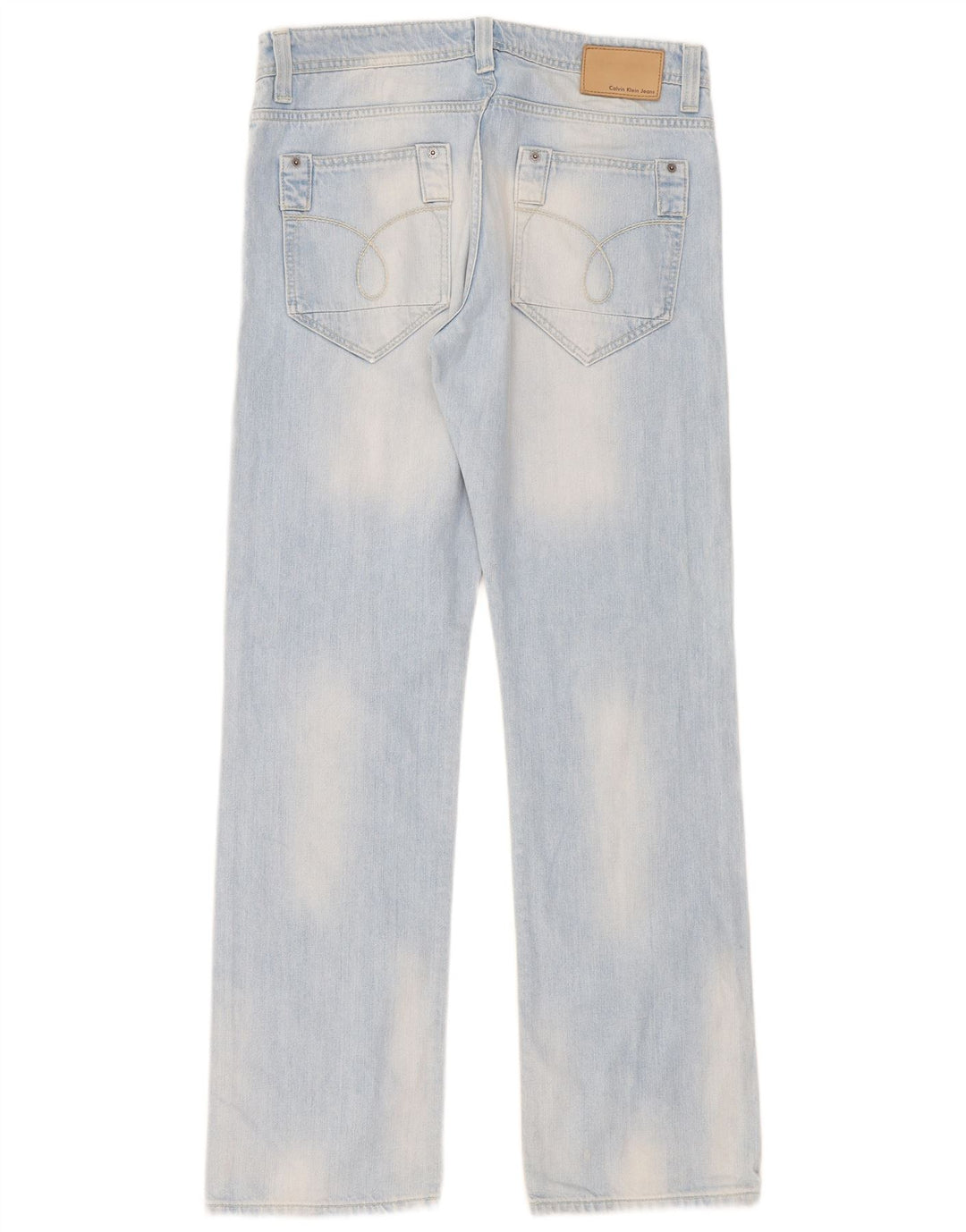 Vaqueros Rectos Calvin Klein Mujer W32 L34 Algodón Azul
