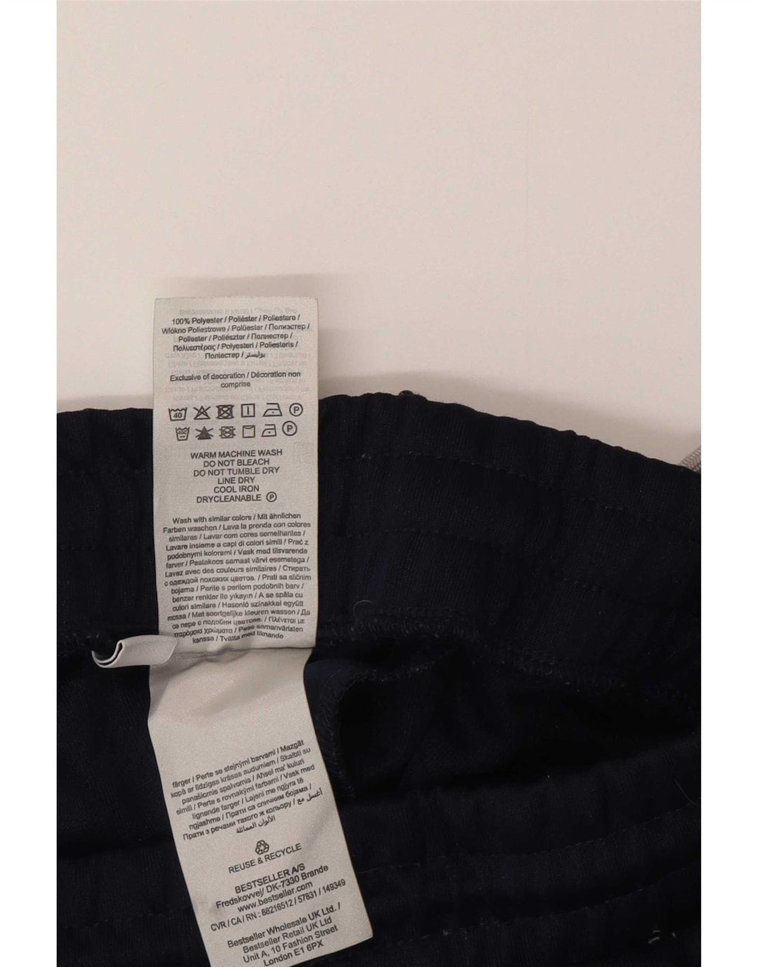 Jack & Jones Hombre Pantalones De Chándal Grande Azul Marino Colorblock Poliéster
