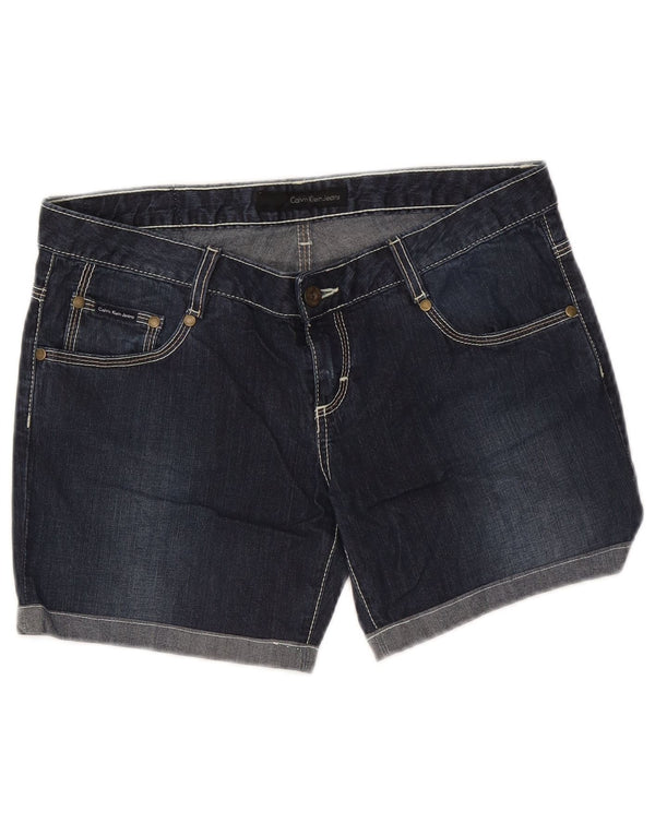 Pantalones cortos de mezclilla Calvin Klein para mujer W31 Algodón azul marino medio