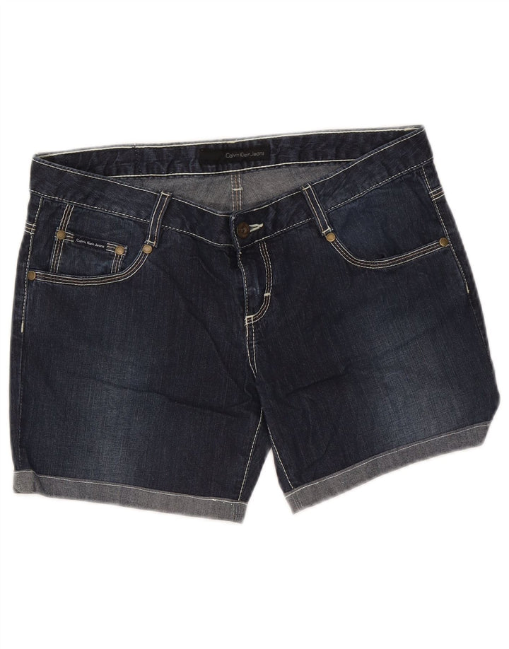 Pantalones cortos de mezclilla Calvin Klein para mujer W31 Algodón azul marino medio