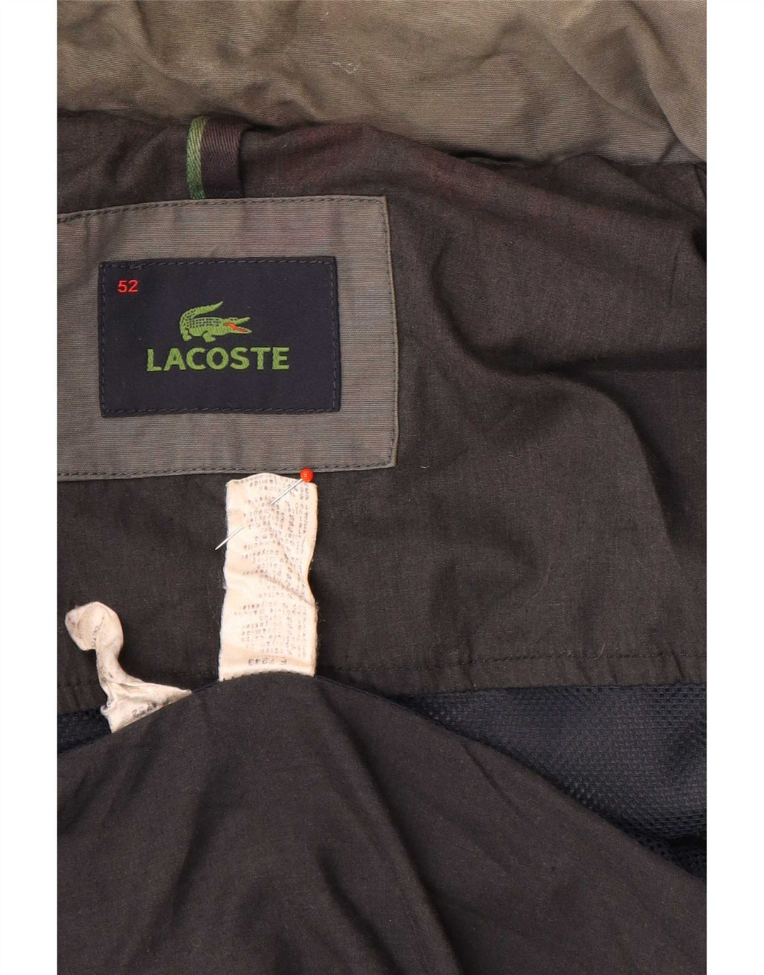 Lacoste Chaqueta bomber con capucha para hombre IT 52 XL Algodón gris