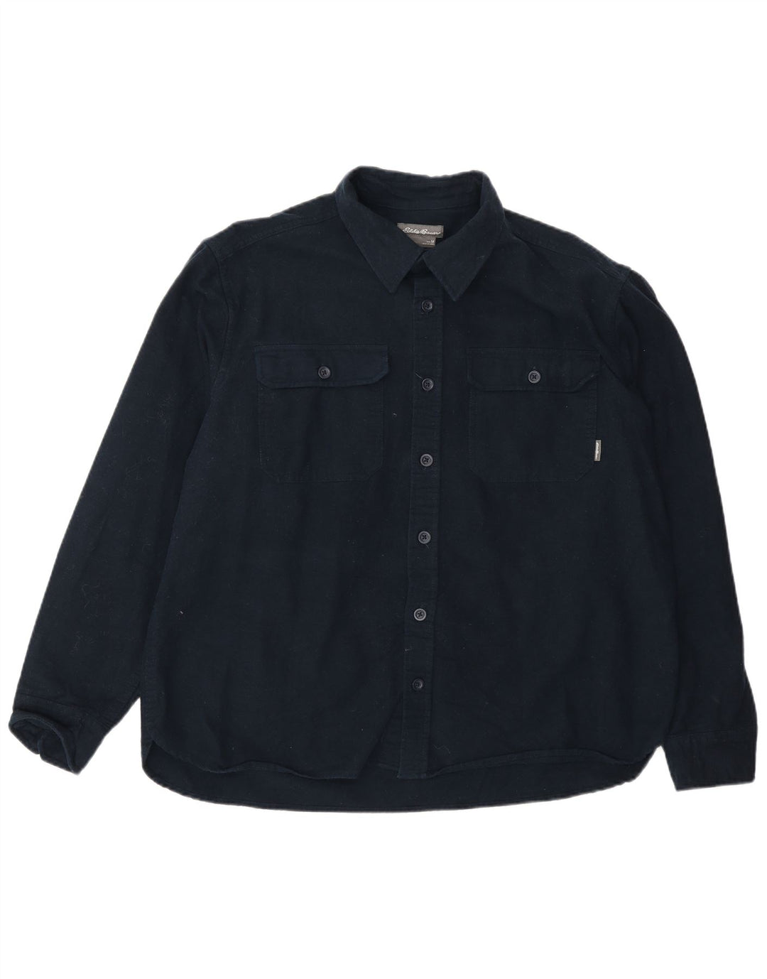 Camisa Eddie Bauer Hombre Algodón Azul Marino Mediano