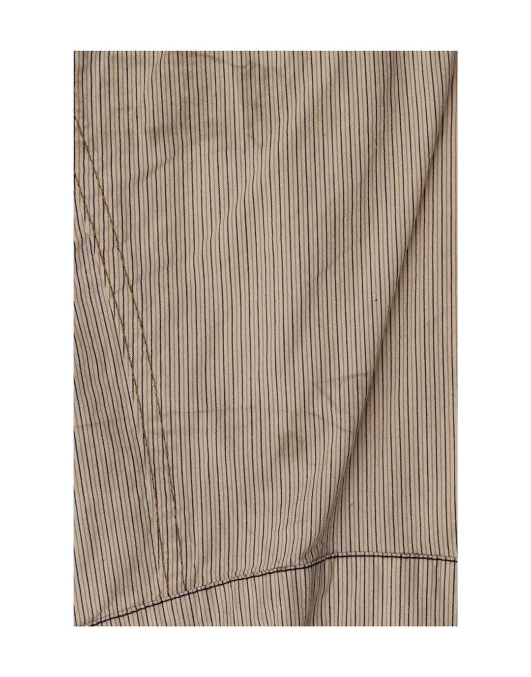 Chaqueta bomber corta para mujer Gas UK 10 Small Beige Algodón a rayas