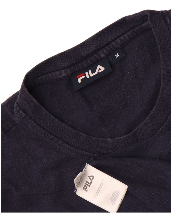 Fila Camiseta gráfica para hombre Top Medium Azul marino Algodón