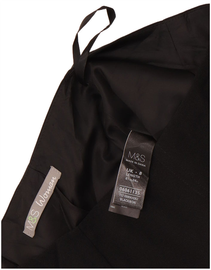 Marks & Spencer Falda lápiz para mujer UK 8 Small W28 Poliéster negro
