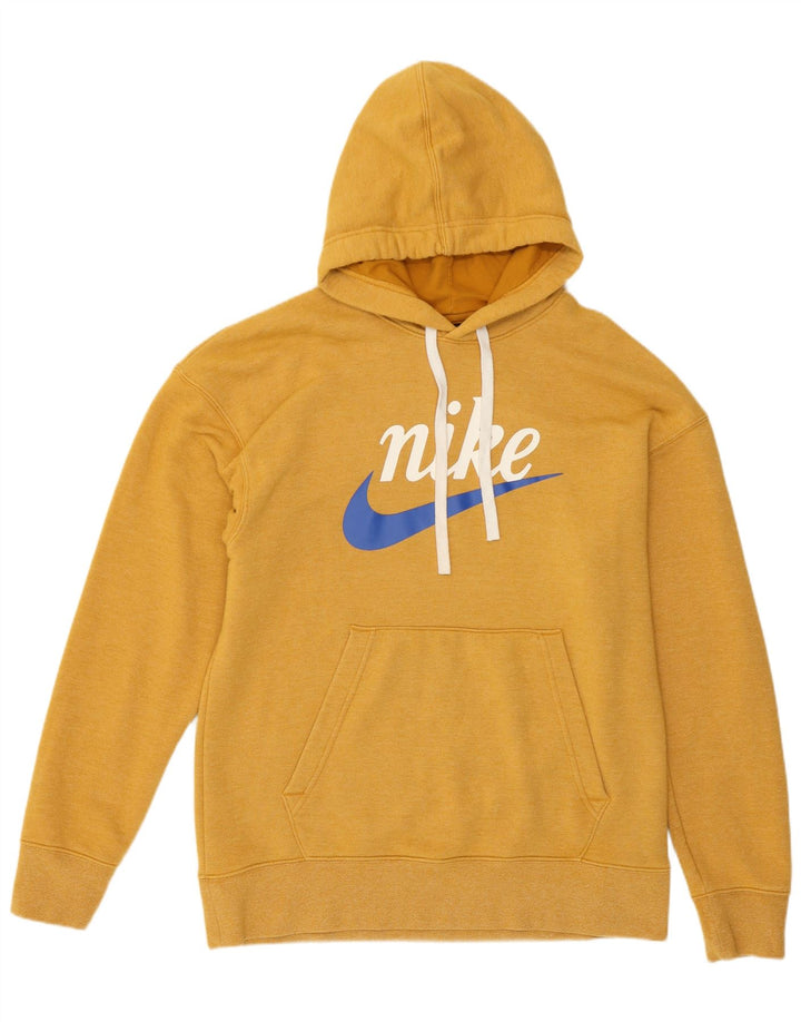 Nike Hombre Sudadera Con Capucha Gráfica Jersey De Algodón Amarillo Medio