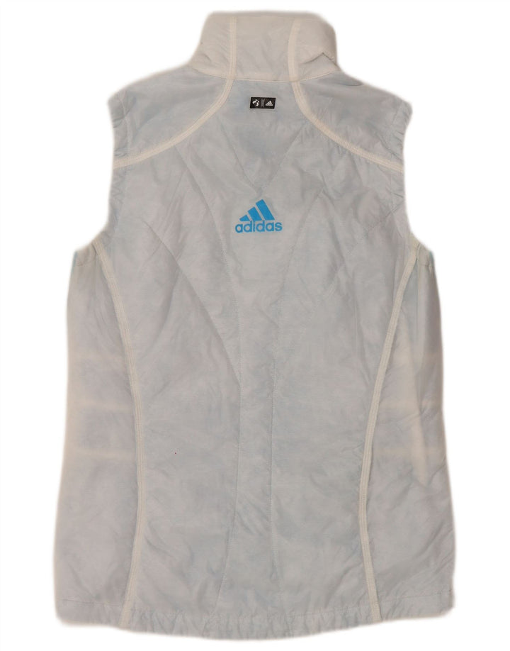 Adidas Mujer Terrex Chaleco Acolchado Reino Unido 12 Medio Blanco Poliéster