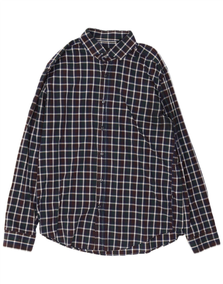 Camisa Hugo Boss Hombre Slim Fit XL Cuadros Multicolor