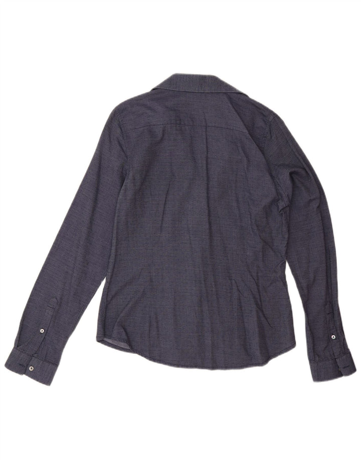 Carrera Camisa para mujer UK 12 Medium Azul marino manchado