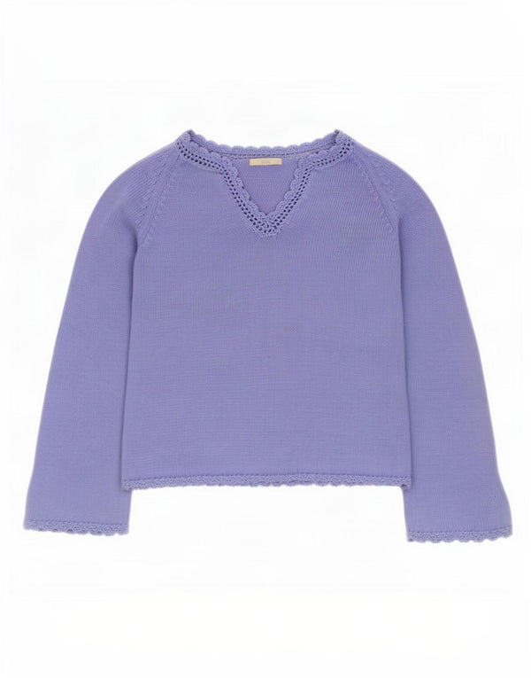 Marks & Spencer Top para mujer de manga larga UK 46 Grande Algodón azul
