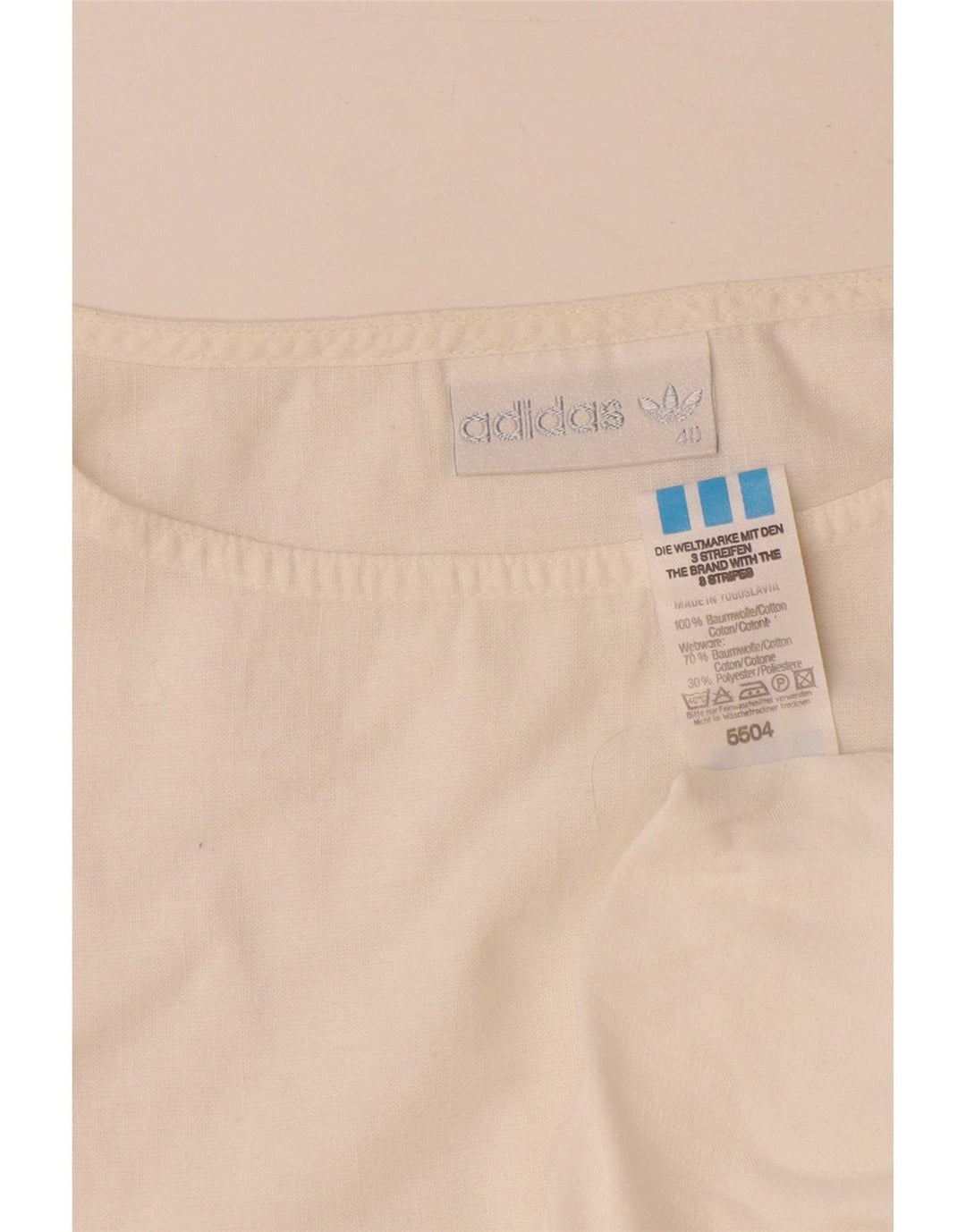 Adidas Camiseta Mujer Top EU 40 Medio Blanco Algodón