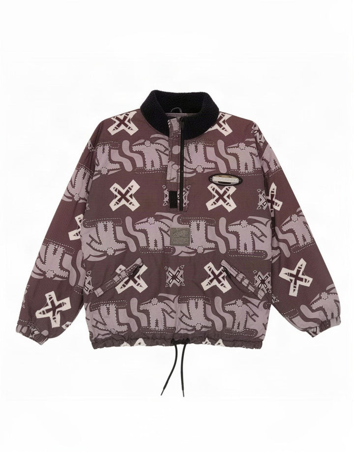 Iguana - Chaqueta cortavientos con estampado abstracto para hombre, talla 40, color morado