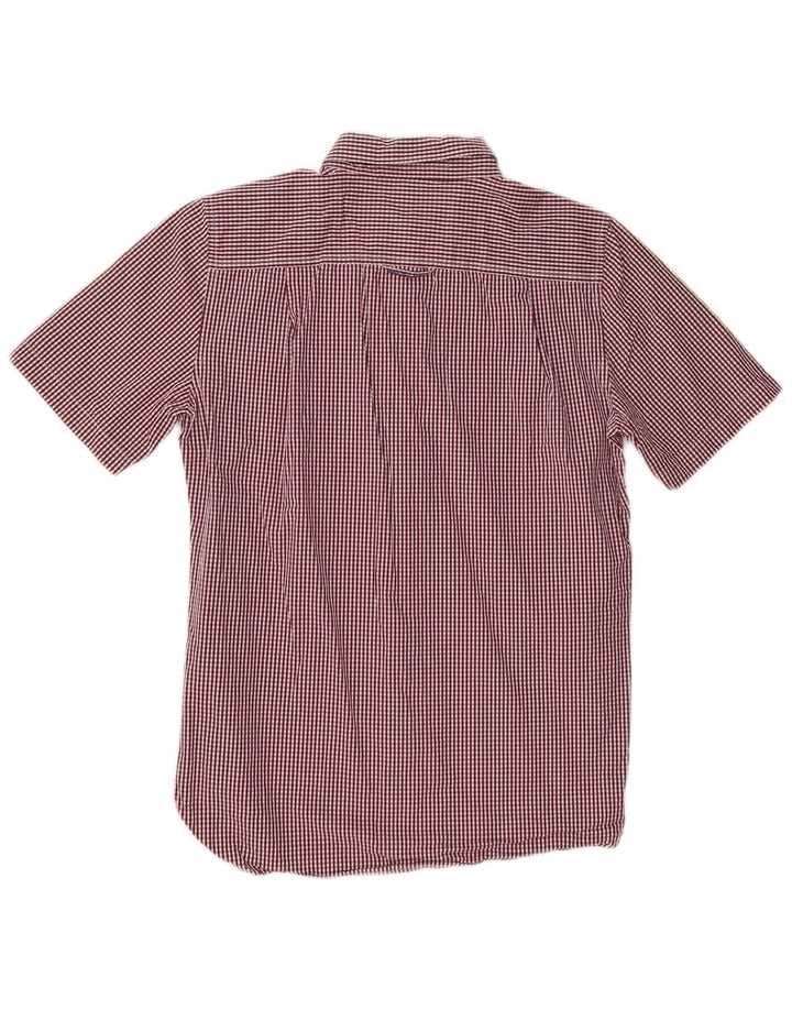Superdry Camisa De Manga Corta De Algodón A Cuadros En Burdeos Medio