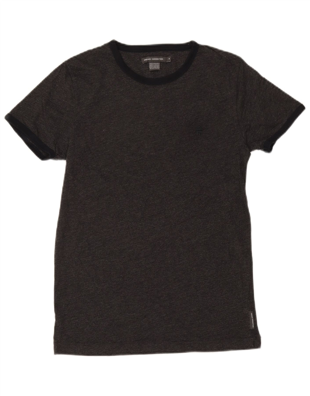 French Connection Camiseta para hombre Top Small Gris Algodón