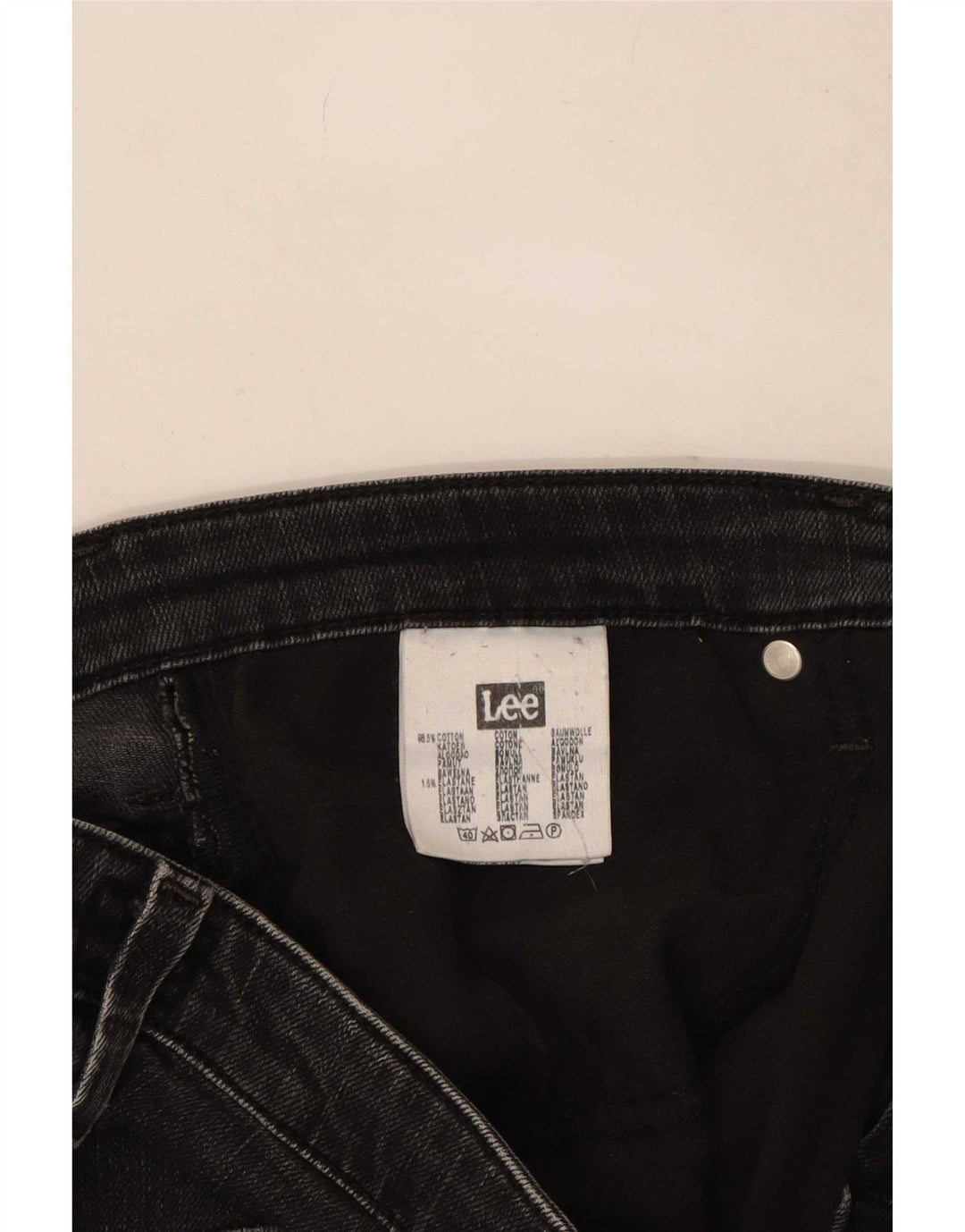 Lee Vaqueros Rectos Knox para Hombre W36 L30 Algodón Negro
