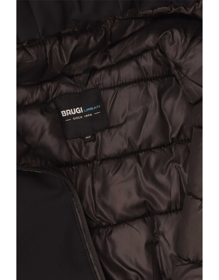 Brugi Abrigo acolchado con capucha para mujer IT 42 Medium Black