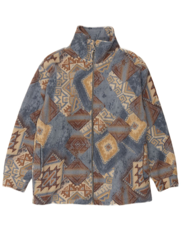 Chaqueta polar de gran tamaño para mujer Alaskan UK 10 Small Multicolor Geométrico
