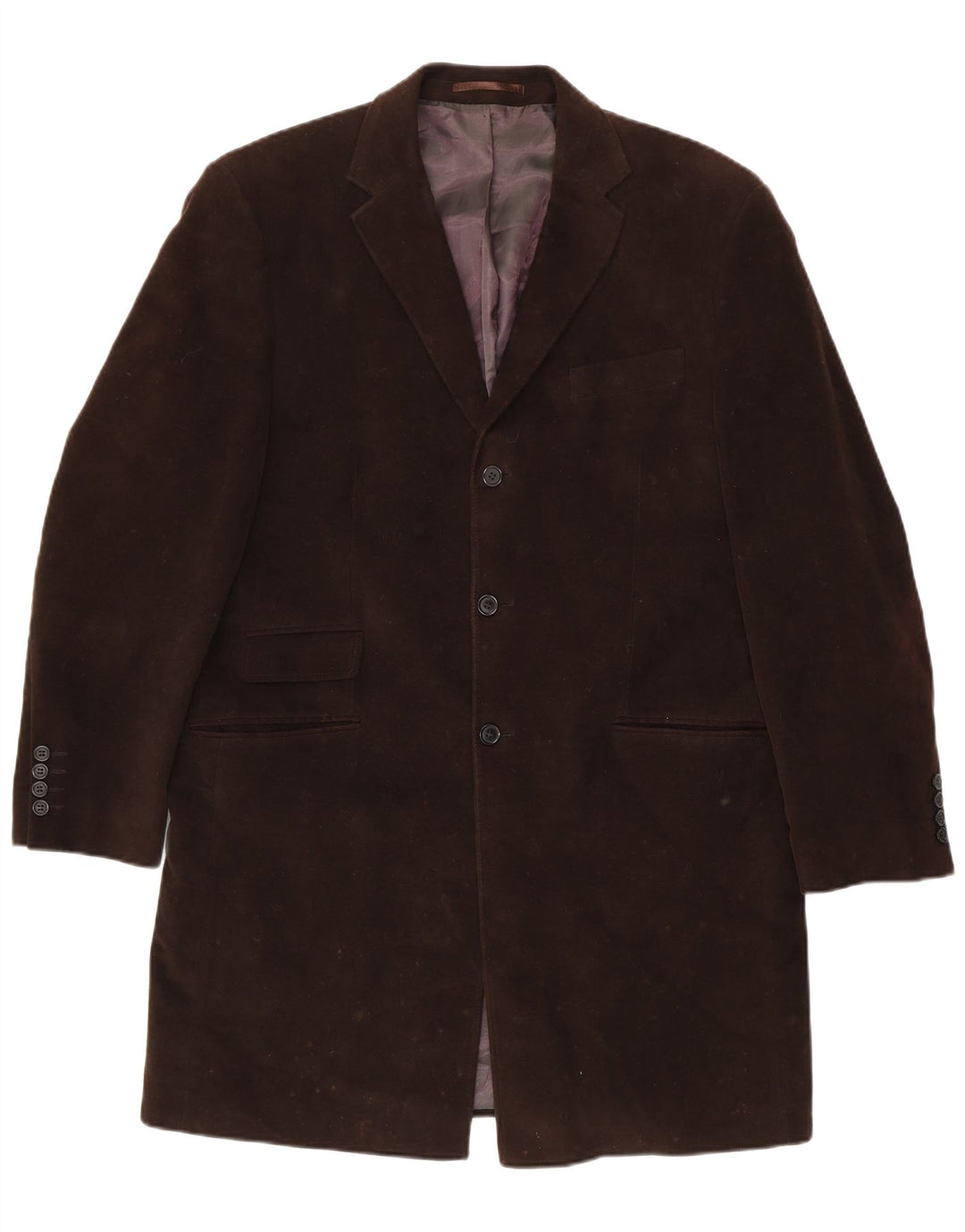 French Connection Abrigo para hombre UK 40 Grande Algodón marrón